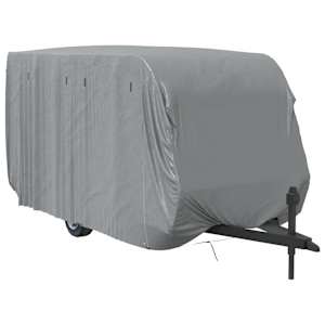 Krycí plachta na karavan šedá 460x250x220 cm netkaná textilie - obrázek 4