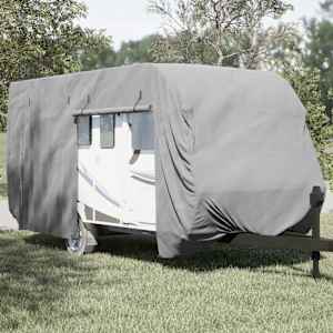 Krycí plachta na karavan šedá 550x250x220 cm netkaná textilie - obrázek 1