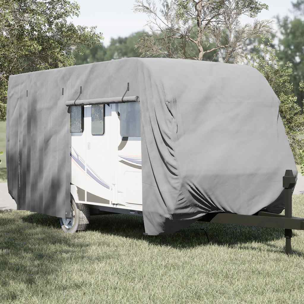 vidaXL Schutzhülle für Wohnwagen Grau 670x250x220 cm Vliesstoff