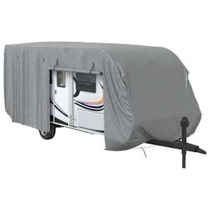 Krycí plachta na karavan šedá 732x250x220 cm netkaná textilie - obrázek 2