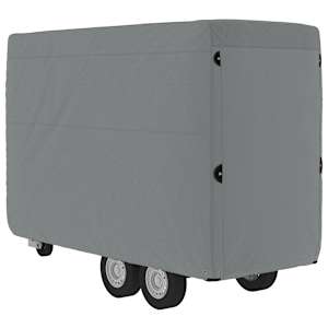 Plachta pro přívěs na koně šedá 334x148x230 cm netkaná textilie - obrázek 6