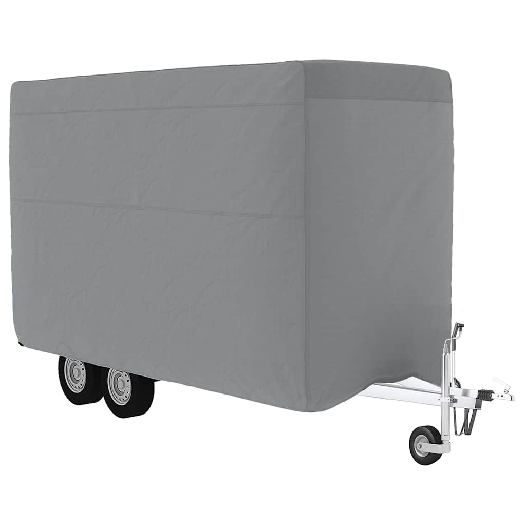vidaXL Plachta pro přívěs na koně šedá 396x178x250 cm netkaná textilie