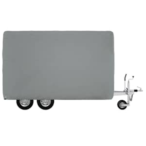 Plachta pro přívěs na koně šedá 396x178x250 cm netkaná textilie - obrázek 5
