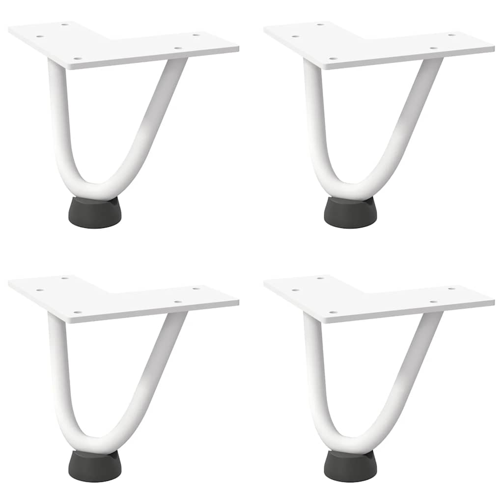 vidaXL Haarnadelpoten voor Salontafel 4 st 10 cm massief staal wit, foto 2