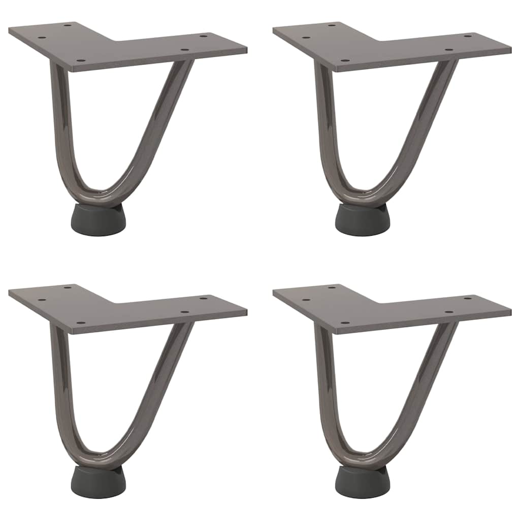 vidaXL Haarnadelpoten voor Salontafel 4 st 10 cm massief staal naturel, foto 2