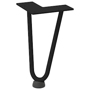 Nohy na konferenční stolek ve tvaru vlásenky 4 ks černé 20 cm masivní ocel - obrázek 4