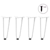 vidaXL juuksen&otilde;eljalad kohvilauale, 4 tk, valged, 30 cm, t&auml;isteras