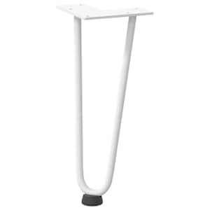 Nohy na konferenční stolek ve tvaru vlásenky 4 ks bílé 30 cm masivní ocel - obrázek 4