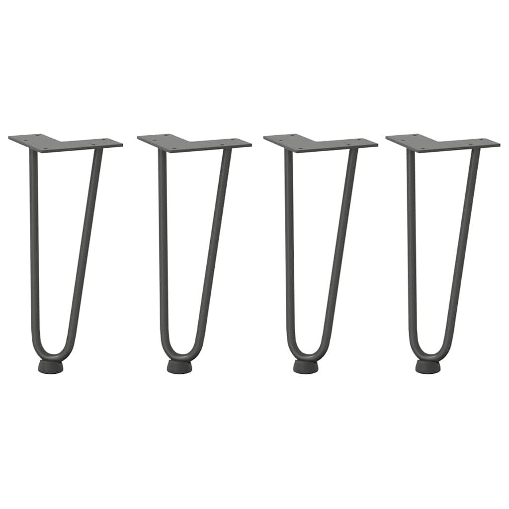 vidaXL Haarnadelpoten voor Salontafel 4 st 30 cm massief staal antracietkleurig