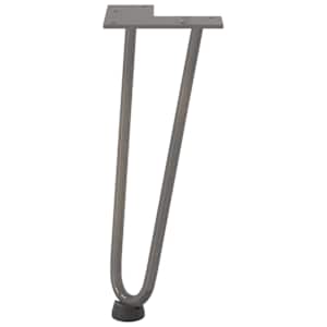 Nohy na konferenční stolek ve tvaru vlásenky 4 ks, přírodní ocel, 30 cm, masivní ocel - obrázek 5