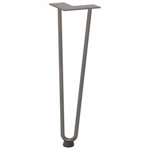 Nohy na konferenční stolek ve tvaru vlásenky 4 ks, přírodní ocel, 42 cm, masivní ocel - obrázek 4