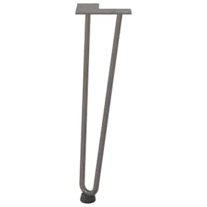 Nohy na konferenční stolek ve tvaru vlásenky 4 ks, přírodní ocel, 42 cm, masivní ocel - obrázek 5