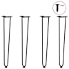 vidaXL konsoollaua juuksen&otilde;eljalad 4 tk, mustad, 72 cm, t&auml;isteras