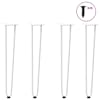 vidaXL konsoollaua juuksen&otilde;eljalad 4 tk, valged, 72 cm, t&auml;isteras