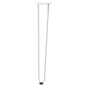 vlásenkové nohy pro konzolové stolky 4 ks bílé 72 cm masivní ocel - obrázek 4