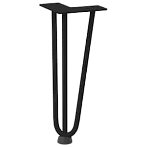 Nohy na konferenční stolek ve tvaru vlásenky 4 ks černé 30 cm masivní ocel - obrázek 4
