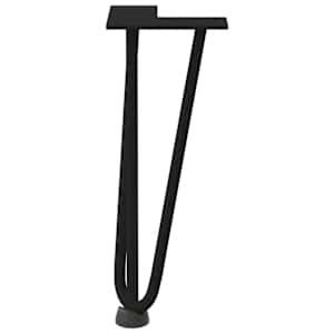 Nohy na konferenční stolek ve tvaru vlásenky 4 ks černé 30 cm masivní ocel - obrázek 5
