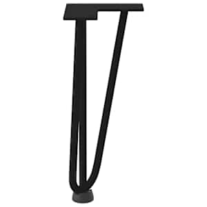 Nohy na konferenční stolek ve tvaru vlásenky 4 ks černé 30 cm masivní ocel - obrázek 6