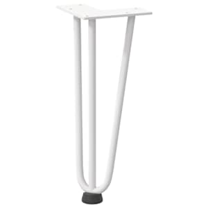 Nohy na konferenční stolek ve tvaru vlásenky 4 ks bílé 30 cm masivní ocel - obrázek 4