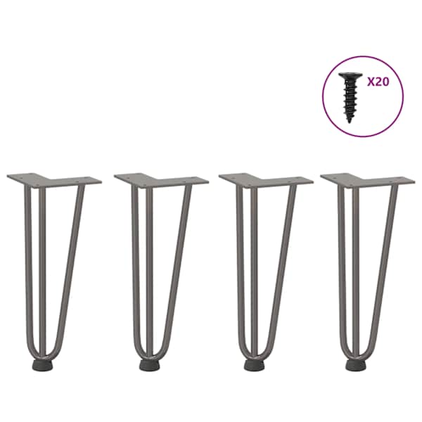 vidaXL juuksen&otilde;eljalad kohvilauale, 4 tk, naturaalne teras, 30 cm, t&auml;isteras