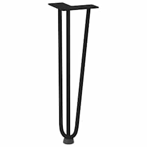 Nohy na konferenční stolek ve tvaru vlásenky 4 ks černé 42 cm masivní ocel - obrázek 4