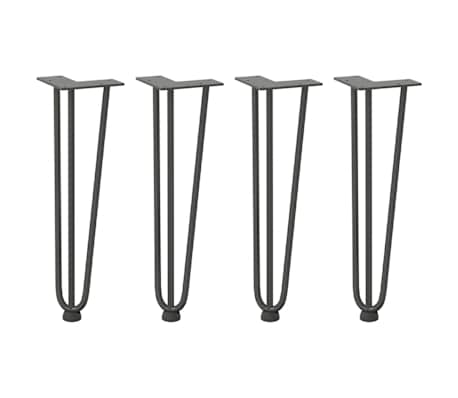 vidaXL Noge za klubsko mizico 4 kosi antracitne 42 cm masivno jeklo