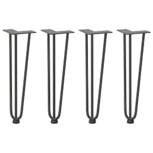 vidaXL Noge za klubsko mizico 4 kosi antracitne 42 cm masivno jeklo