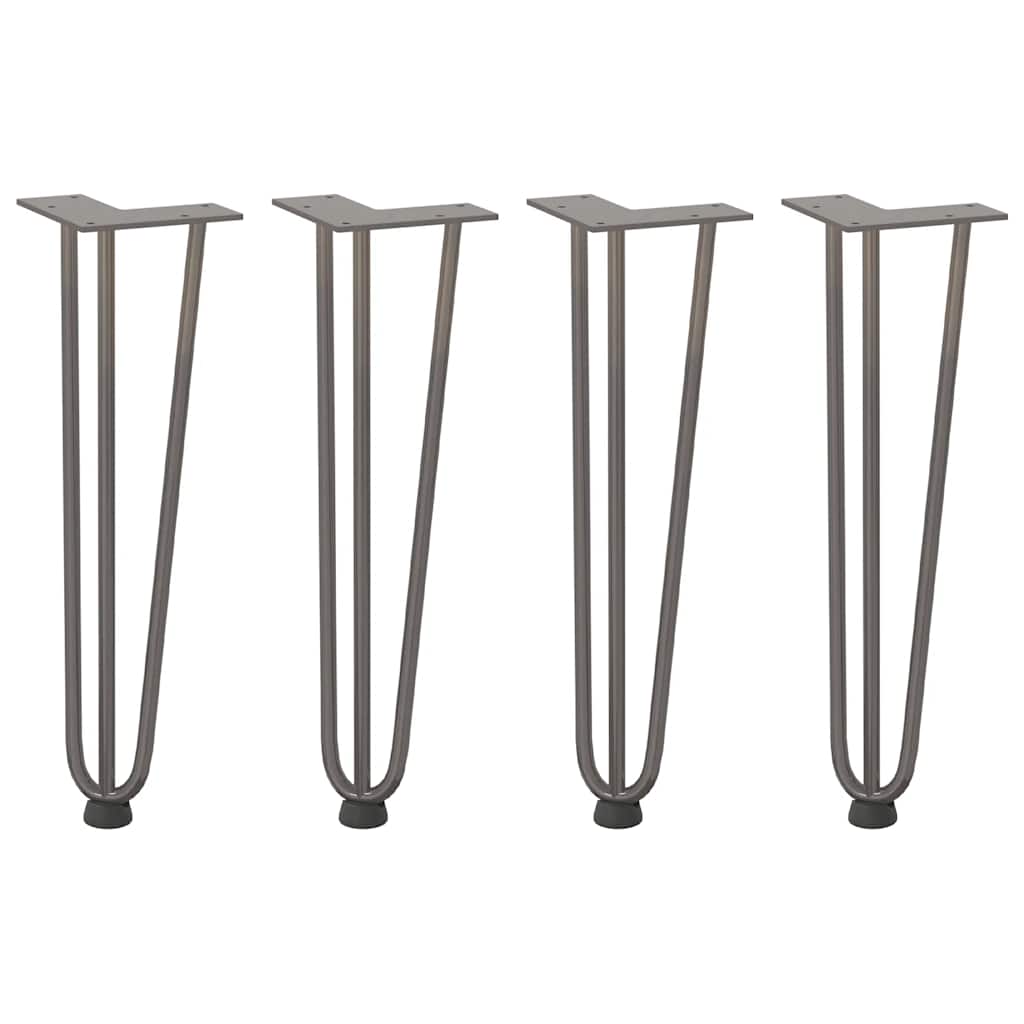 vidaXL Hiusneula jalat sohvapöydälle 4 kpl luonnonteräs 42cm umpiteräs