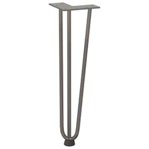 Nohy na konferenční stolek ve tvaru vlásenky 4 ks, přírodní ocel, 42 cm, masivní ocel - obrázek 4