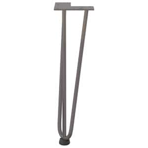 Nohy na konferenční stolek ve tvaru vlásenky 4 ks, přírodní ocel, 42 cm, masivní ocel - obrázek 5