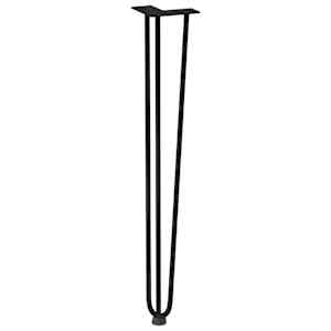 vlásenkové nohy pro konzolové stolky 4 ks černé 72 cm masivní ocel - obrázek 4