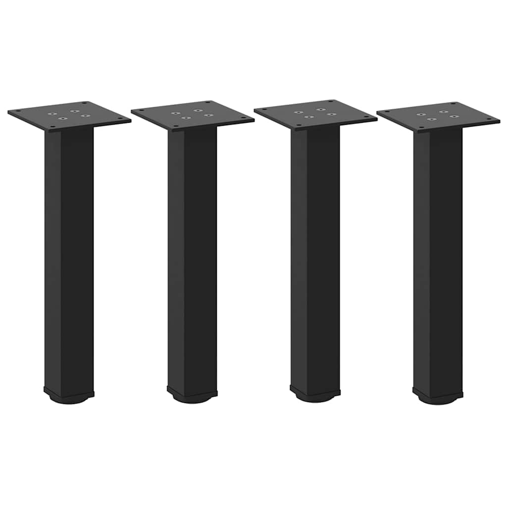 vidaXL Sohvapöydän jalat 4 kpl Musta 30-32 cm Teräs