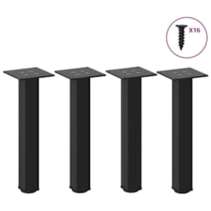 Nohy ke konferenčnímu stolku 4 ks černé 42-44 cm ocelové