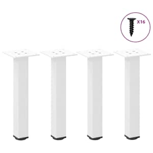 Noge za klubsko mizico 4 kosi bele 42-44 cm jeklo