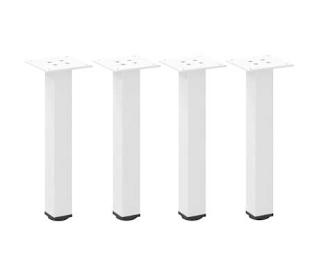 vidaXL kaffibor&eth;sf&aelig;tur 4 stk. hv&iacute;tir 42-44 cm st&aacute;l