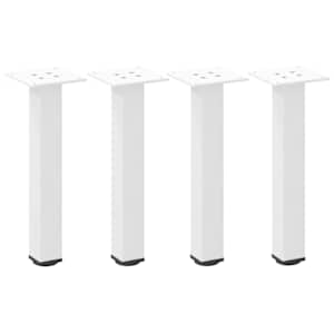 vidaXL kaffibor&eth;sf&aelig;tur 4 stk. hv&iacute;tir 42-44 cm st&aacute;l