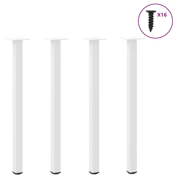 vidaXL konsoollaua jalad 4 tk valged 72&ndash;74 cm terasest