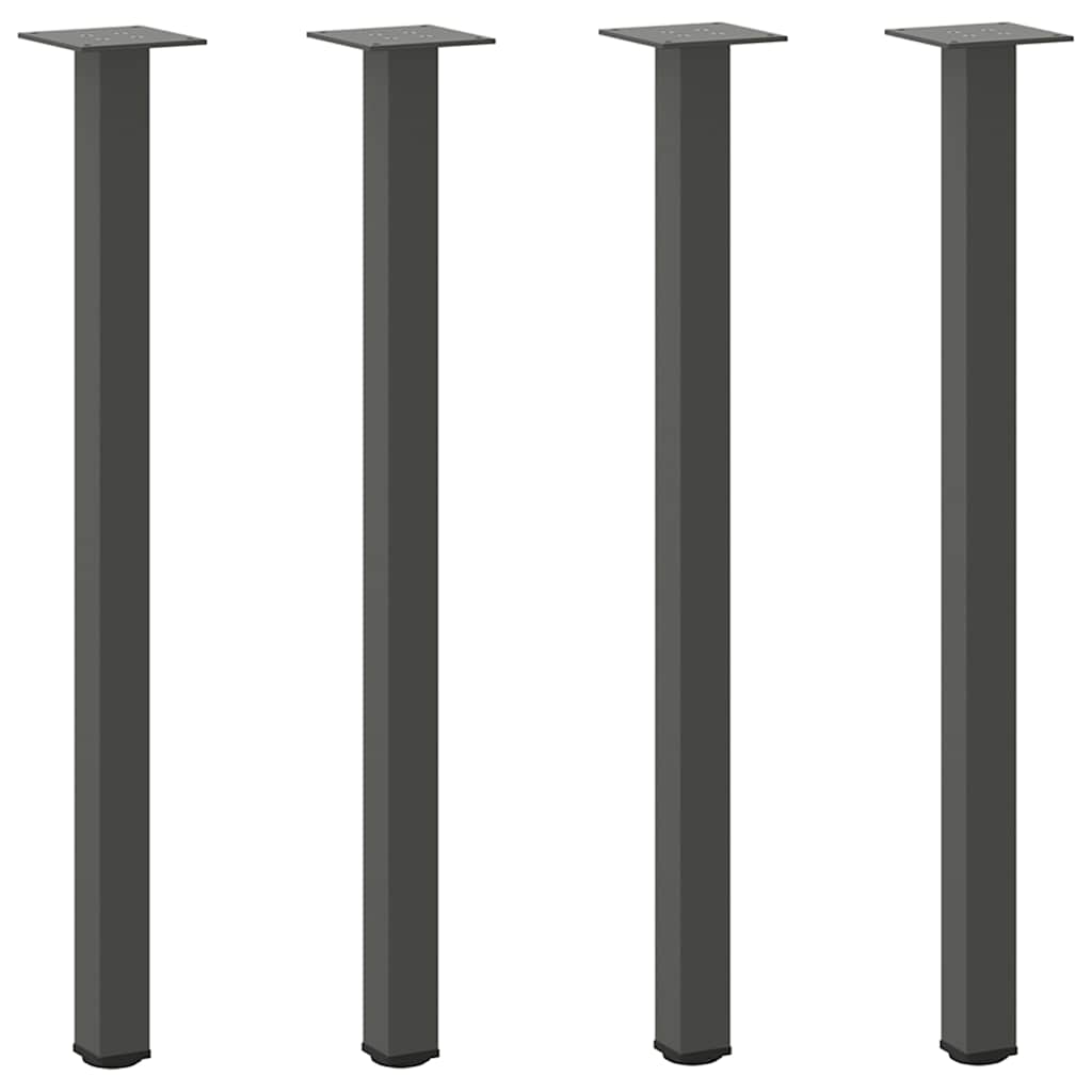 vidaXL Konsolipöydän jalat 4 kpl antrasiittia 72-74 cm teräs