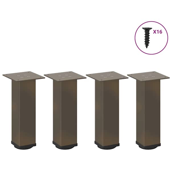 vidaXL kohvilaua jalad 4 tk, naturaalne teras, 30&ndash;32 cm, teras
