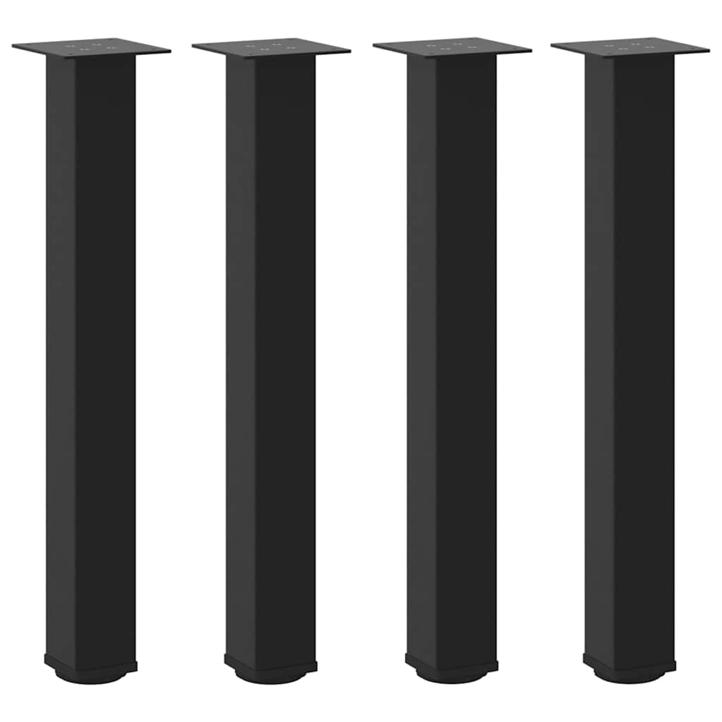 vidaXL 4 db fekete acél konzolasztal láb 72-74 cm