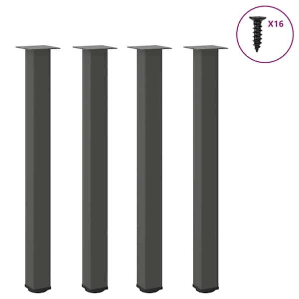 vidaXL baarilaua jalad 4 tk, antratsiithall, 90&ndash;92 cm, teras