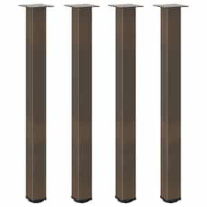 vidaXL Picioare de masă de bar, 4 buc., oțel natural, 90-92 cm