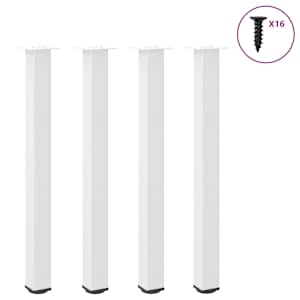 Noge za barsko mizo 4 kosi bele 100–102 cm jeklo