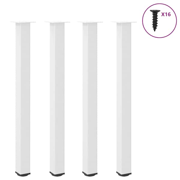 vidaXL baarilaua jalad 4 tk valged 110&ndash;112 cm terasest