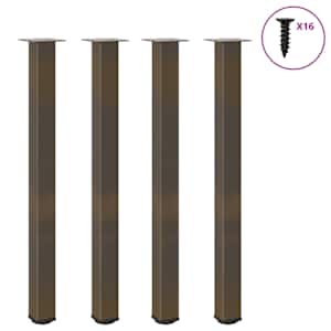 Nohy barového stolu 4 ks přírodní ocel 110–112 cm ocel - obrázek 1