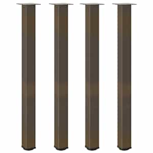 Nohy barového stolu 4 ks přírodní ocel 110–112 cm ocel - obrázek 2