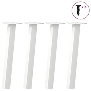 vidaXL kohvilaua jalad 4 tk valged 30 cm terasest