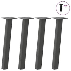 Nohy ke konferenčnímu stolku 4 ks antracitové 30 cm ocelové - obrázek 1