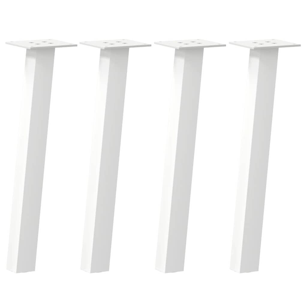 vidaXL Salontafelpoten 4 st 42 cm staal wit afbeelding