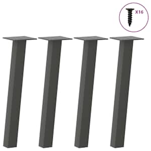 Nohy ke konferenčnímu stolku 4 ks antracitové 42 cm ocelové - obrázek 1
